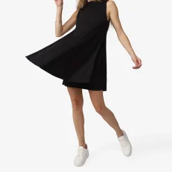 Vestidos | Vestidos>Basico.com Vestido Curto Cotton Pima Gola Alta - Preto